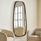 Uttermost® Zachari Dark Walnut Asymmetrical Tall Mirror-1