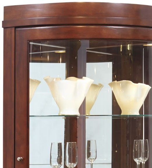 Pulaski™ PFC Chocolate Cherry Corner Curio -1