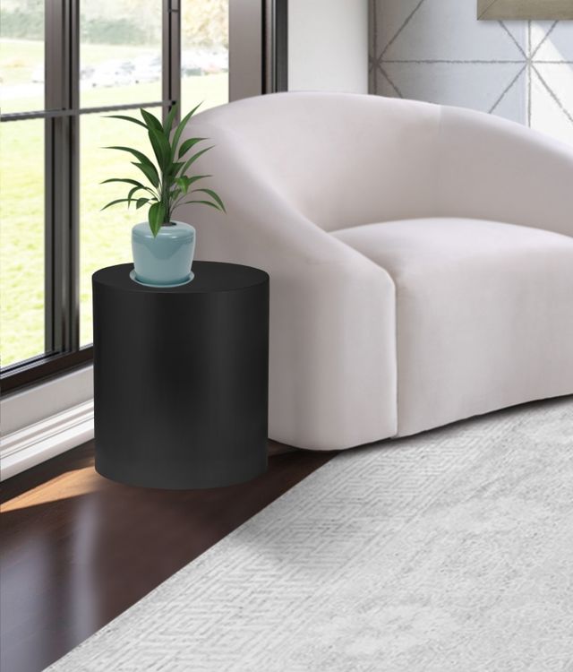Meridian Furniture Cylinder Matte Black End Table-3