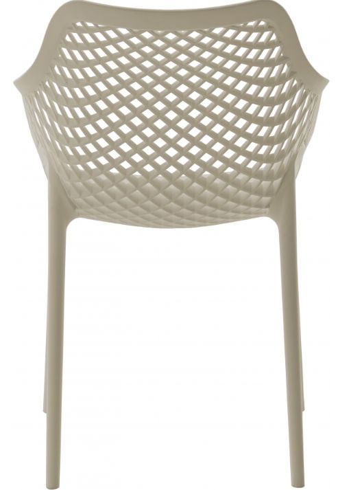 Meridian Furniture Mykonos Taupe Plastic Outdoor Patio Dining Chair-3