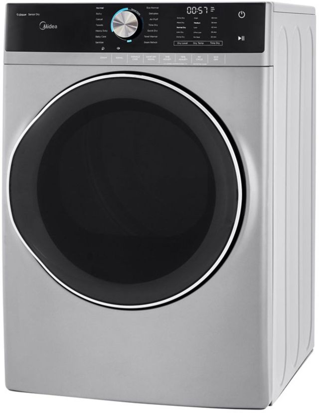 Midea® 8.0 Cu. Ft. Graphite Steel Front Load Gas Dryer-2