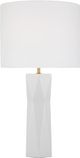 Visual Comfort Fernwood Gloss White Medium Table Lamp-0