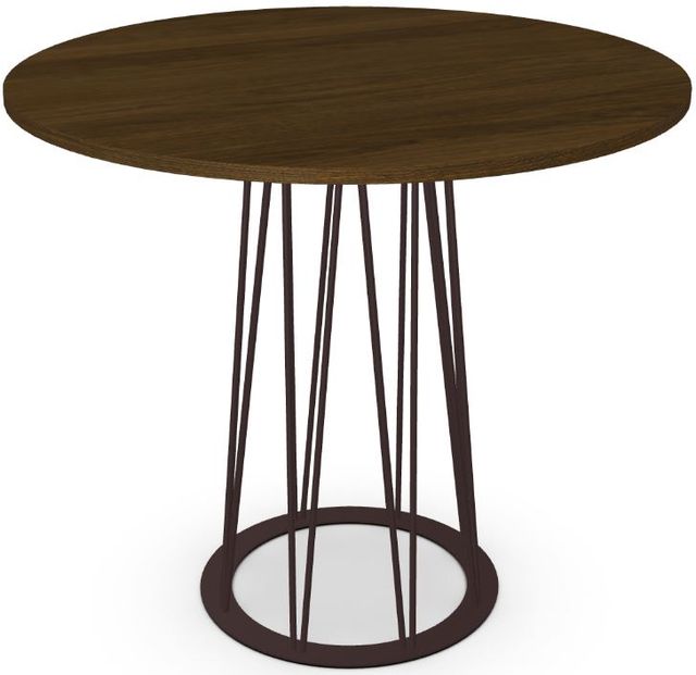 Amisco Customizable Calypso Walnut Veneer Bar Table with 48" Tabletop-0