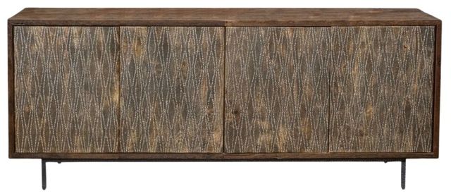 Home Trends & Design Jaipur Gray Wash/Old Barn Sideboard-1