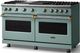 Viking® 5 Series 60" Novembery Sky Pro Style Gas (NG) Range with Brushed Brass Trim-2