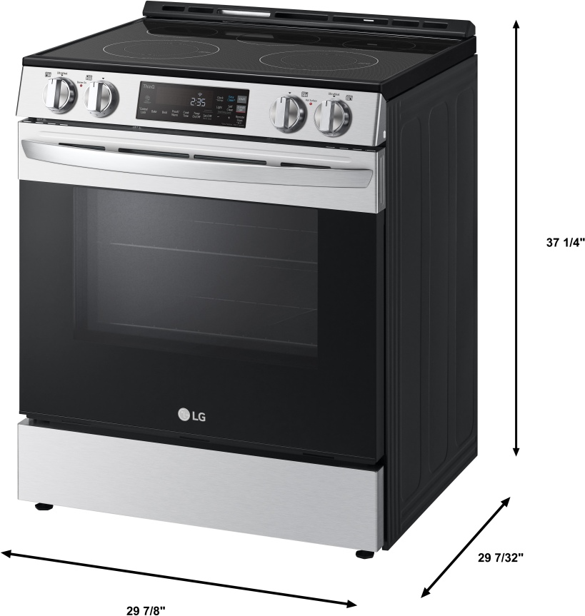 LG 30" PrintProof Stainless Steel Slide-In Electric Range - Thumbnail 3