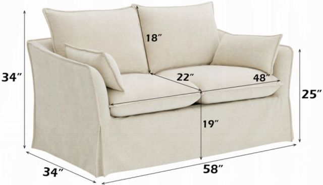 ACME Furniture Shane Beige Loveseat-2