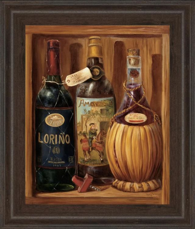 Classy Art Vintage Wine II Framed Print Wall Art-0