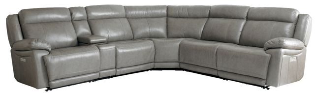 Bassett® Furniture Club Level Evo 6-Piece Pewter L-Shape Power Reclining Sectional-1