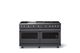 Viking® 5 Series 60" Cast Black Pro Style Gas (NG) Range with Polished Chrome Trim-3