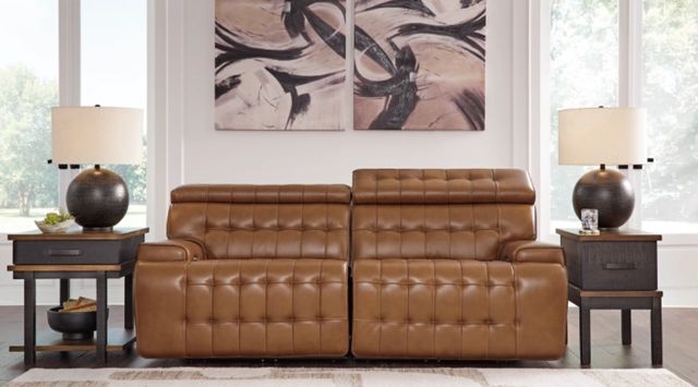 Signature Design by Ashley® Temmpton 2-Piece Chocolate Power Reclining Small Spaced Sectional-1