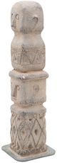 A & B Home Soft Off White 16" Stacked Tribe Statue-2