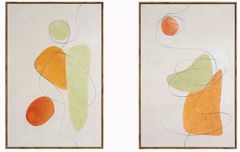 Classy Art 2-Piece 35" Hand Painted Textured Wall Art Set