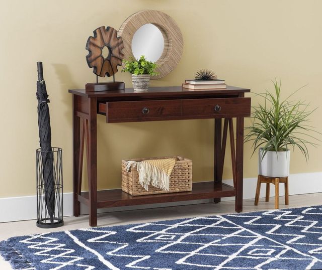 Linon Titian Antique Tobacco Console Table -1