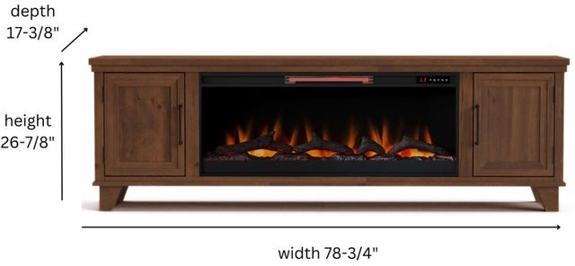 Legends Home Real Cozy Sonoma Whiskey 78" Fireplace Console-3