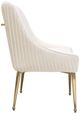 Diamond Sofa® Quinn 2-Piece Brushed Gold/Cream Dining Chair Set-3