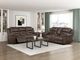 Homelegance® Hazen Dark Brown Double Manual Reclining Loveseat with Center Console-1