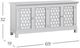 Jofran Inc. Isabella Champagne 69" Mirrored Accent Cabinet-2
