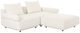 Moe's Home Collection Rosello Nook 3-Piece White L-Shaped Modular Sectional and Ottoman-0