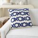 Nourison Home™ Lifestyle Blue Ink Tufted XOXO Throw Pillow-3