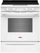 Whirlpool® 30'' White Smart Slide-In Electric Range with Air Cooking Technology and Steam Clean-0