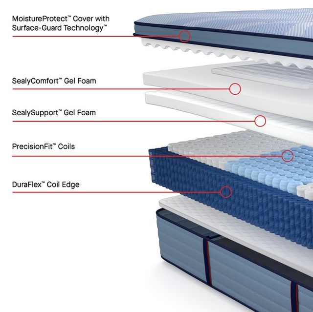 Sealy® Posturepedic® Plus Hagerstown 15" Wrapped Coil Soft Euro Pillow Top Split California King Mattress-3