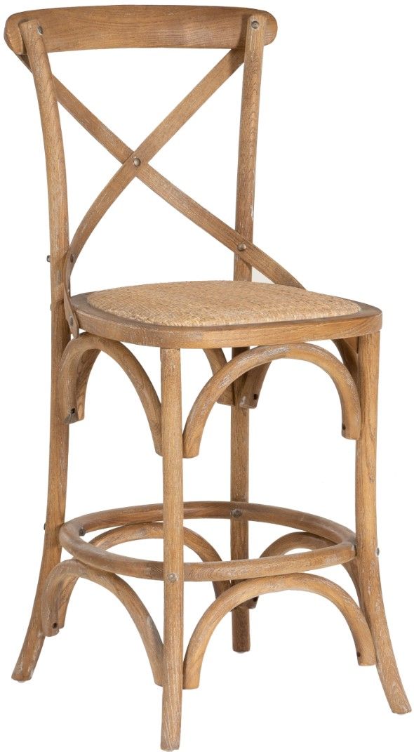 Linon Hyde Gray Wash Counter Stool-0