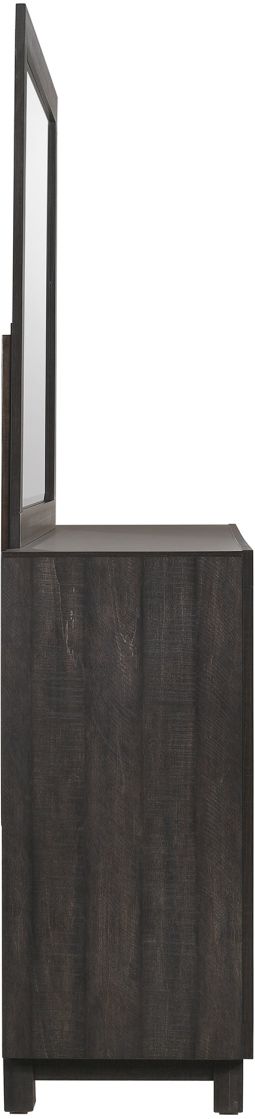 Elements International Harlington Walnut Dresser and Mirror-2