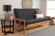 Kodiak Furniture Monterey Suede Black/Butternut Full Futon with Mattress-1