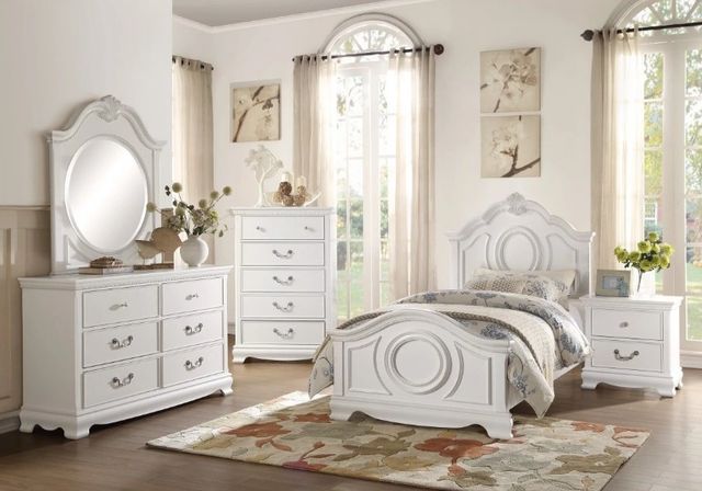 Homelegance® Lucida White Nightstand-1