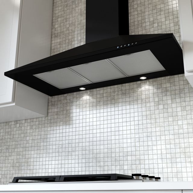 XO Fabriano Collection 36" Black Wall Mounted Range Hood -2