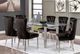 Furniture of America® Silvestri 7-Piece Glass Top Dining Table Set with Chrome Base-0