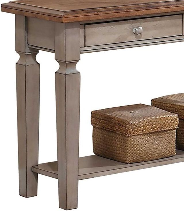 Winners Only® Barnwell Brown Top Sofa Table with Gray Base-1