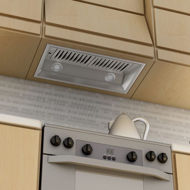 ZLINE 34" Stainless Steel Remote Blower Ducted Range Hood Insert-2