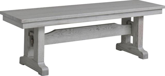 Urban Collections by Yutzy Woodworking Mission Retreat White Oak Trestle Dining Bench-0