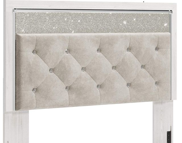 Signature Design by Ashley® Altyra 6-Piece White Queen Upholstered Panel Headboard Bed Set-1