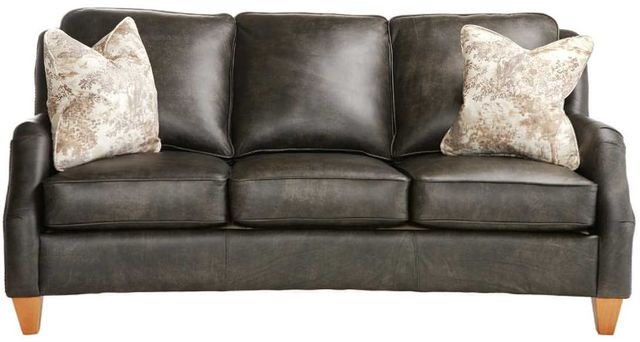 Marshfield Furniture Russell Gray Leather Sofa-1