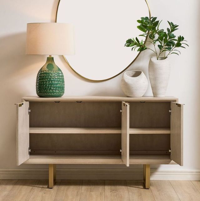 Uttermost® Maeva Natural 3-Door Light Wood Cabinet-3