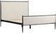 Four Hands Xander Black Iron/Savoy Parchment Queen Panel Bed-4