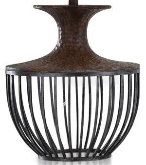 Stylecraft Orono Dark Amber/Beige/Pewter Table Lamp-1