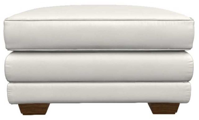 La-Z-Boy® Mackenzie Ivory Leather Ottoman-1