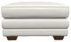 La-Z-Boy® Mackenzie Ivory Leather Ottoman-1