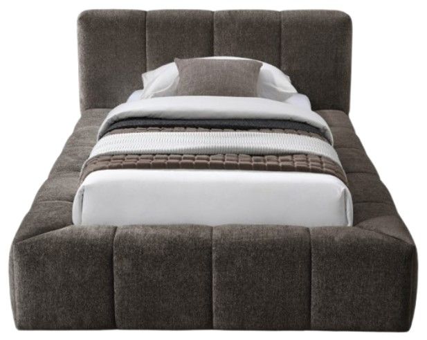 Meridian Furniture Carlin Brown Twin Upholstered Panel Bed-1