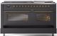 Ilve® Nostalgie II Series 60" Graphite Matte Pro Style Dual Fuel Range-4