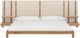 Modus Furniture Tanner Flaxen Wall Full Panel Bed with Integrated Nightstands-2