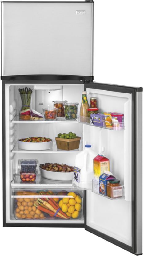 Haier 24" 9.8 Cu. Ft. Stainless Steel Top Freezer Refrigerator-3