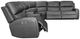 Flexsteel® Linden 6-Piece Charcoal Leather Power Reclining Sectional with Power Headrests and Lumbar-4
