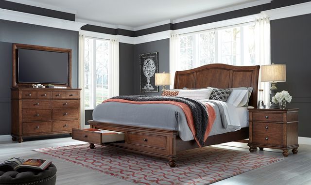 aspenhome® Oxford King/California King Warm Brown Storage Footboard-2