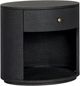 Four Hands Amelia Black Linen Nightstand-0