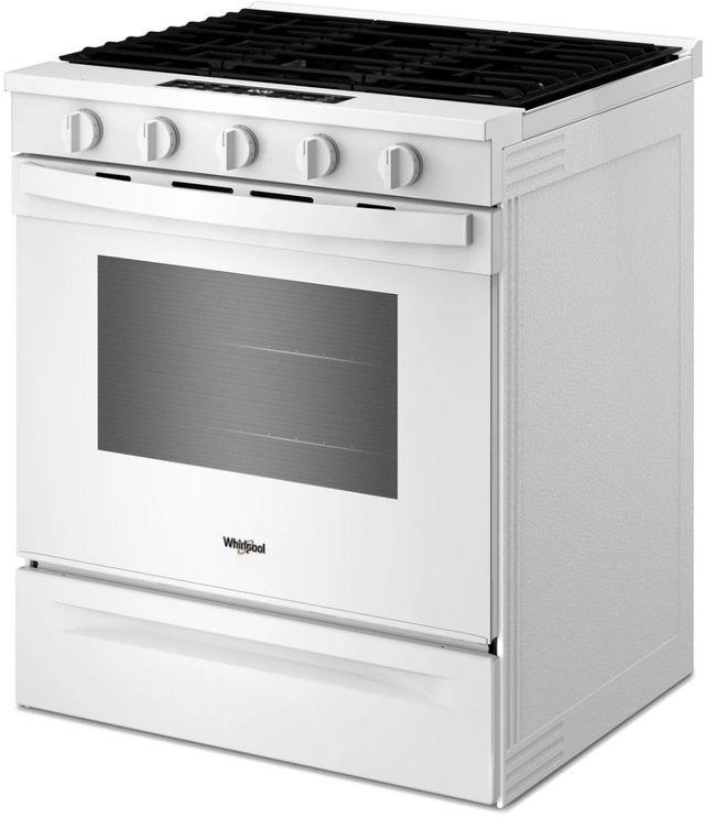 Whirlpool® 30" White Slide-in Gas Range with Air Cooking Technology-3